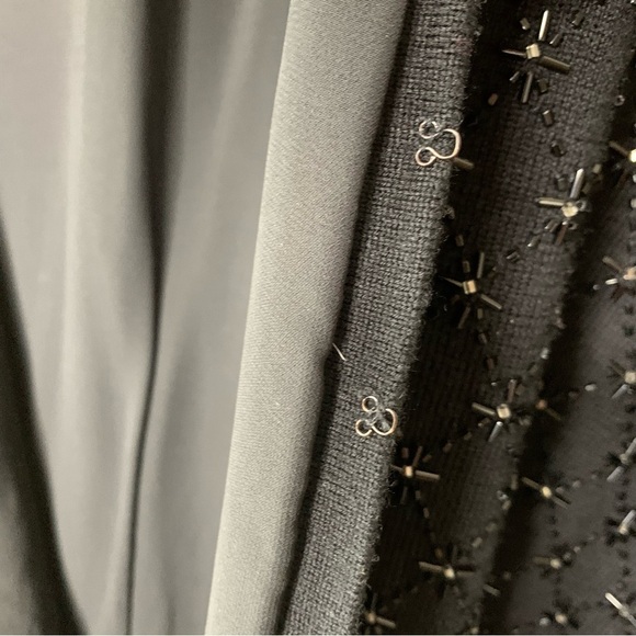 VINTAGE Ann Taylor Merino Wool Sequin Black Cardigan - Picture 7 of 10